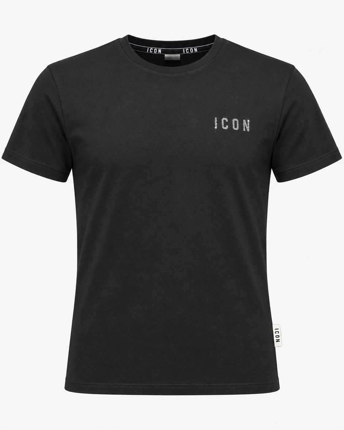 ICON - T-shirt con logo glitter donna