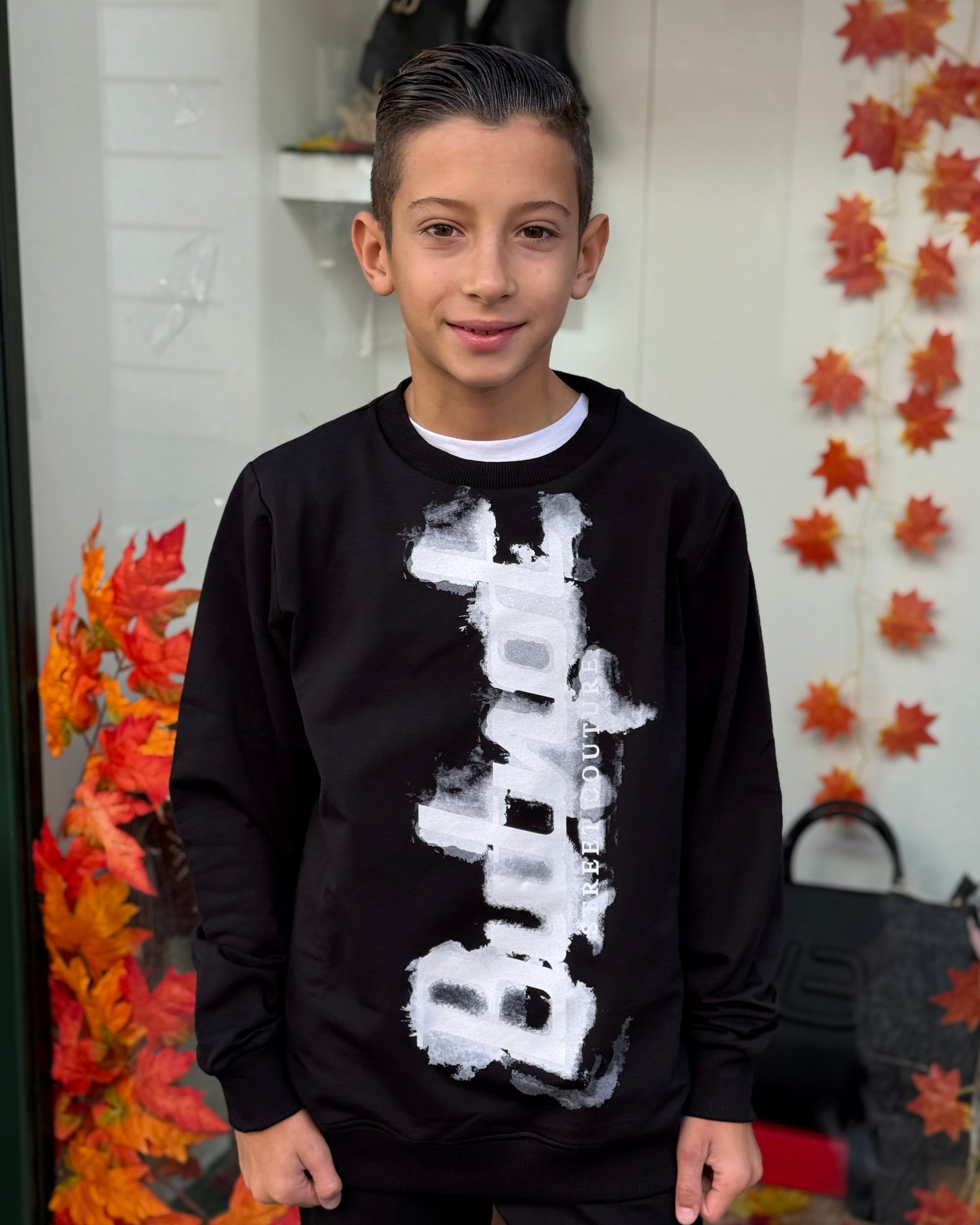 BUT NOT - Felpa nera con maxi logo