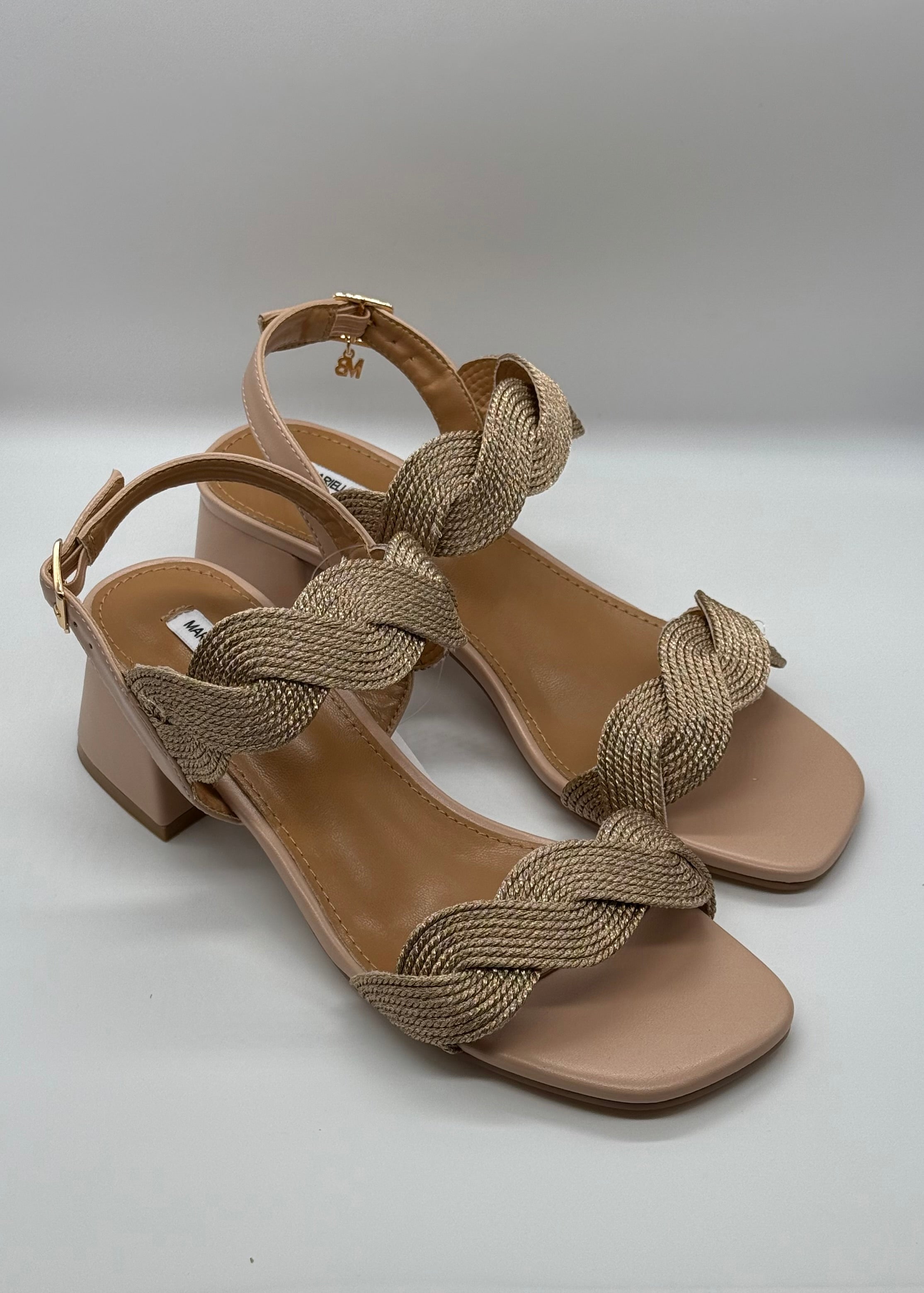 MARIELLA BURANI - Sandalo intrecciato oro