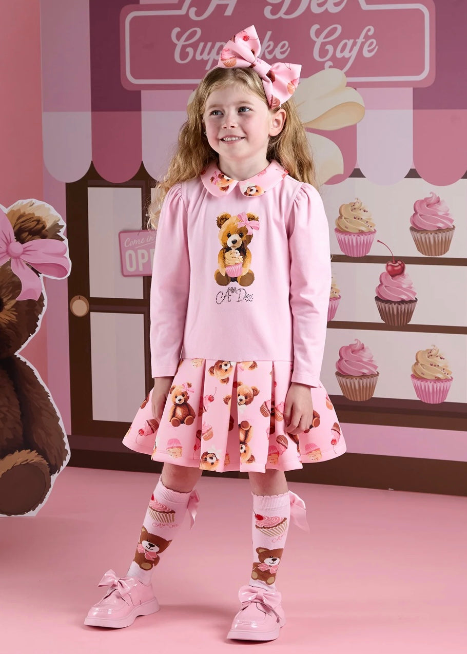 A-DEE - Calza rosa con ciliegie bambina