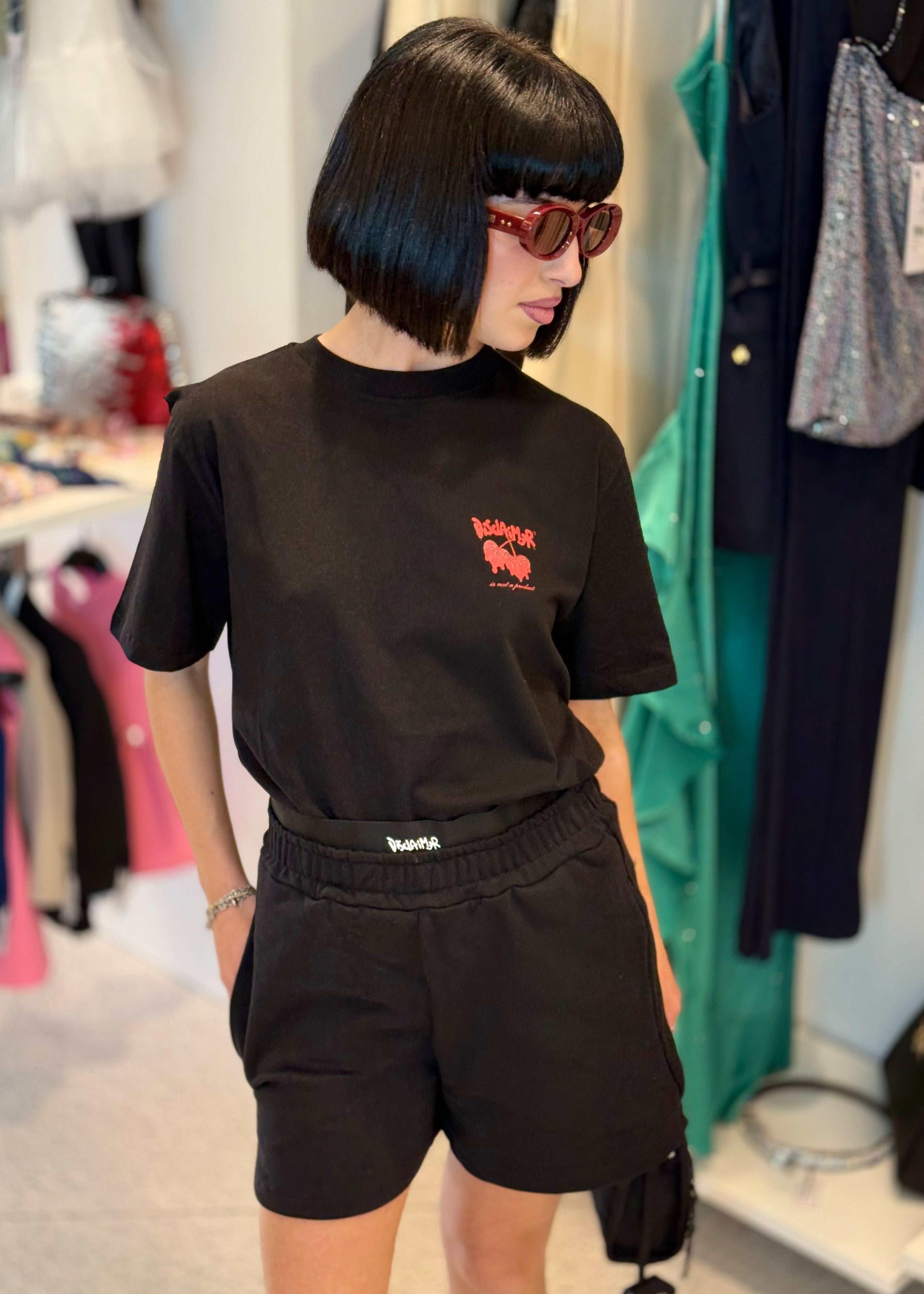DISCLAIMER - Short con fascia lurex donna