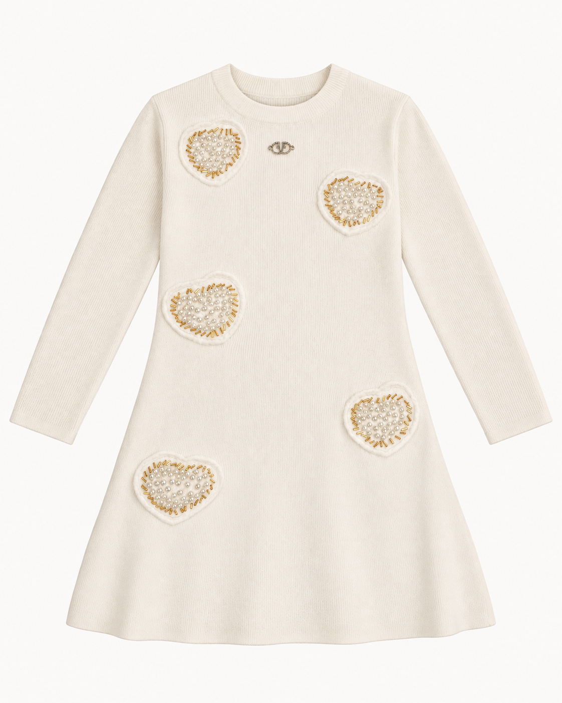 FUN FUN - Vestito con applicazioni in perle