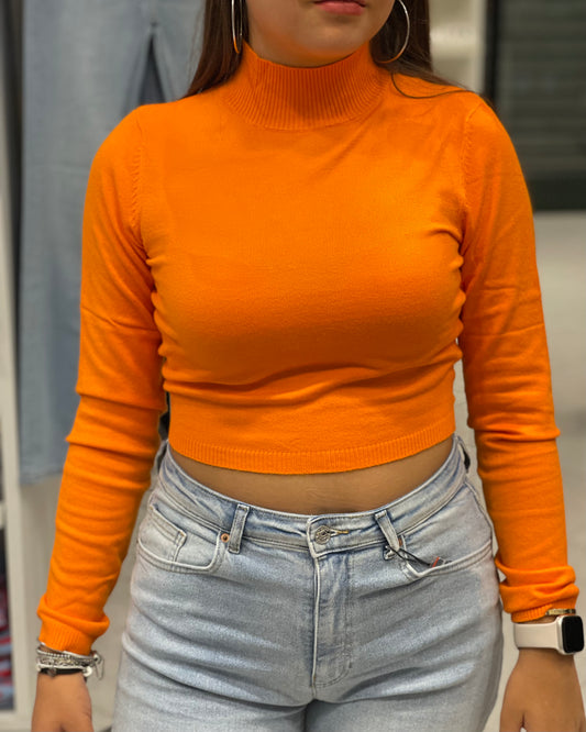 XT STUDIO - Maglioncino crop arancio