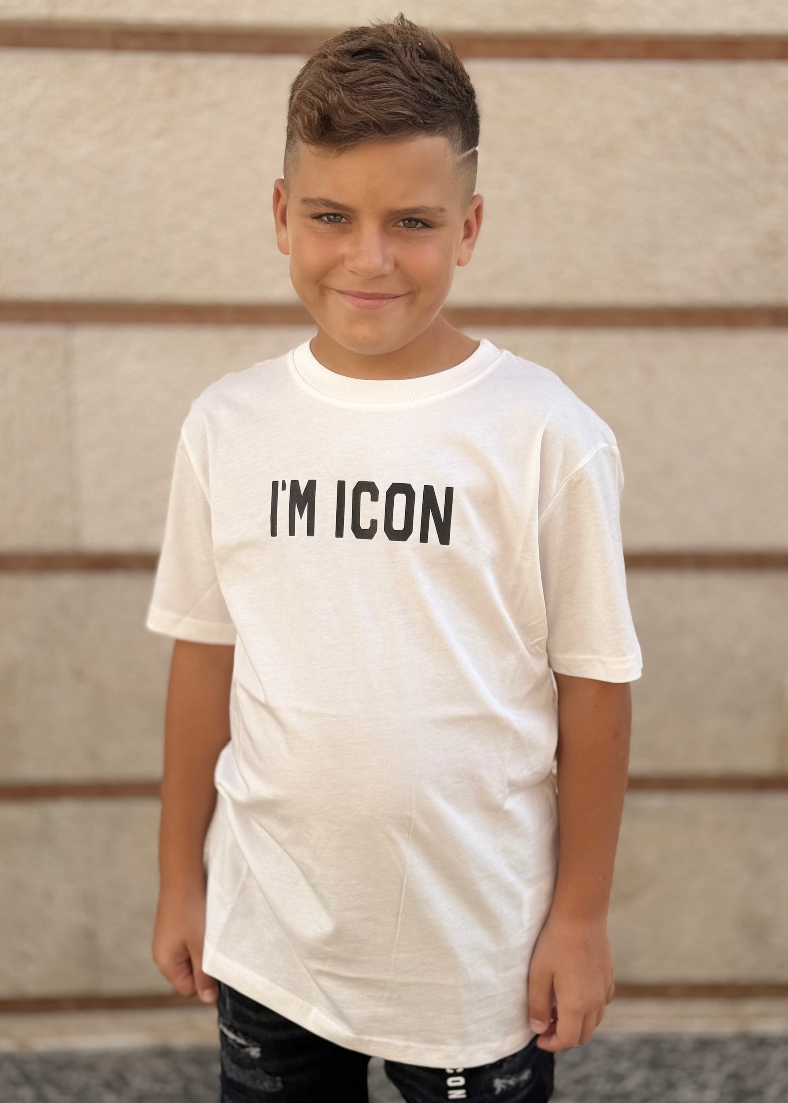 ICON - T-shirt con maxi logo sul retro bambino