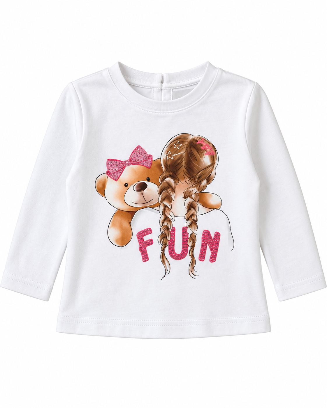 FUN FUN - T-shirt con stampa orsetto bambina