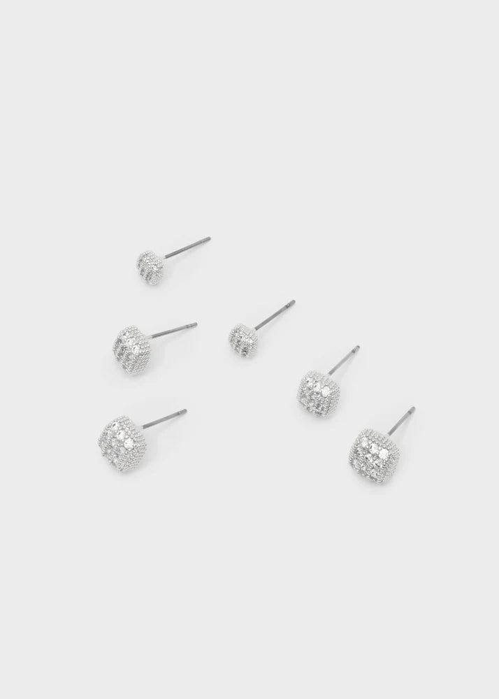 NALI - Set orecchini cuchion con pietre