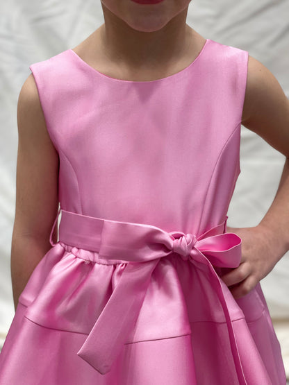 FUN FUN - COUTURE - Abito rosa barbie a balza con cintura bambina