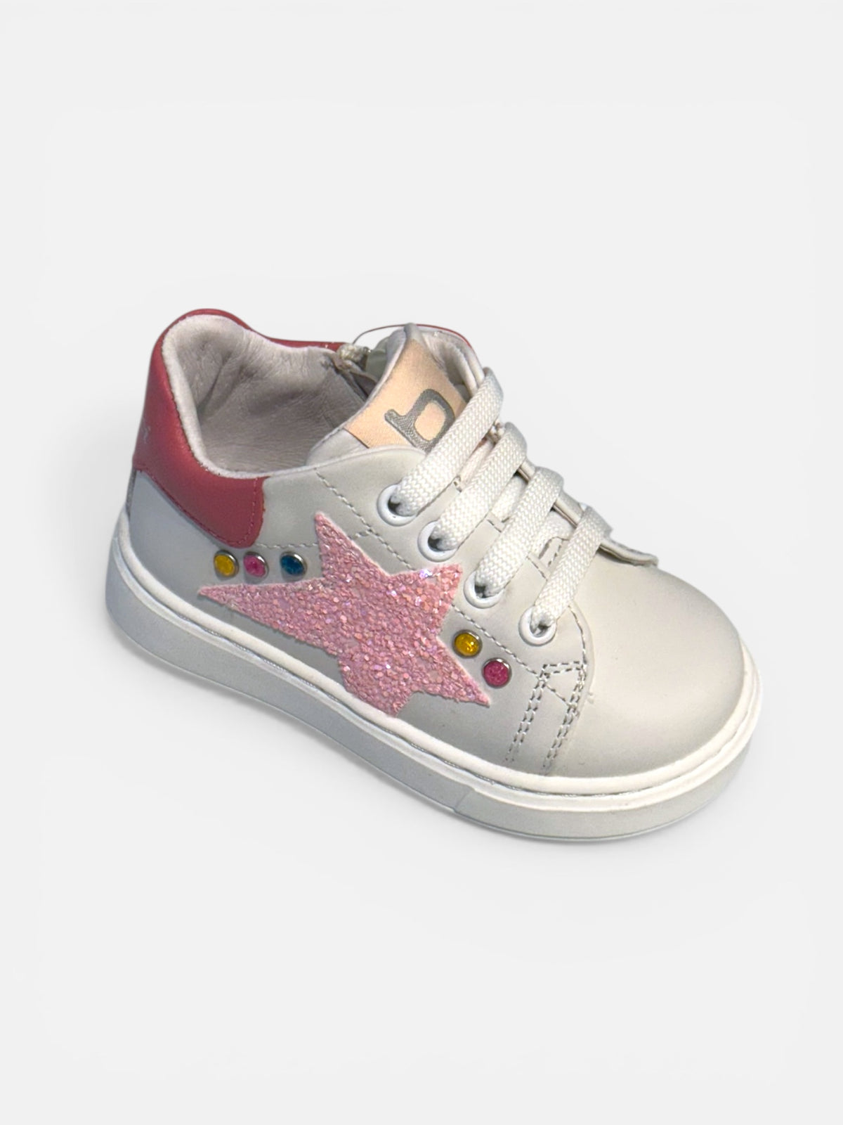 BALDUCCI - Sneakers bianca e rosa  bambina