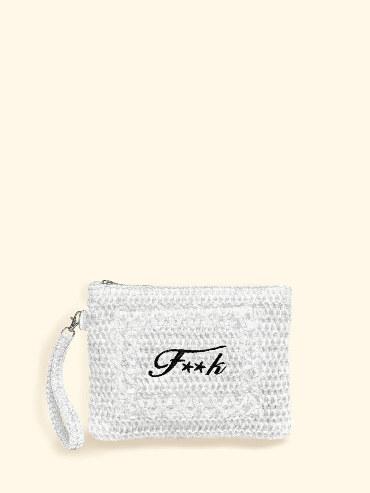 F**K -  Mini pochette in raffia donna