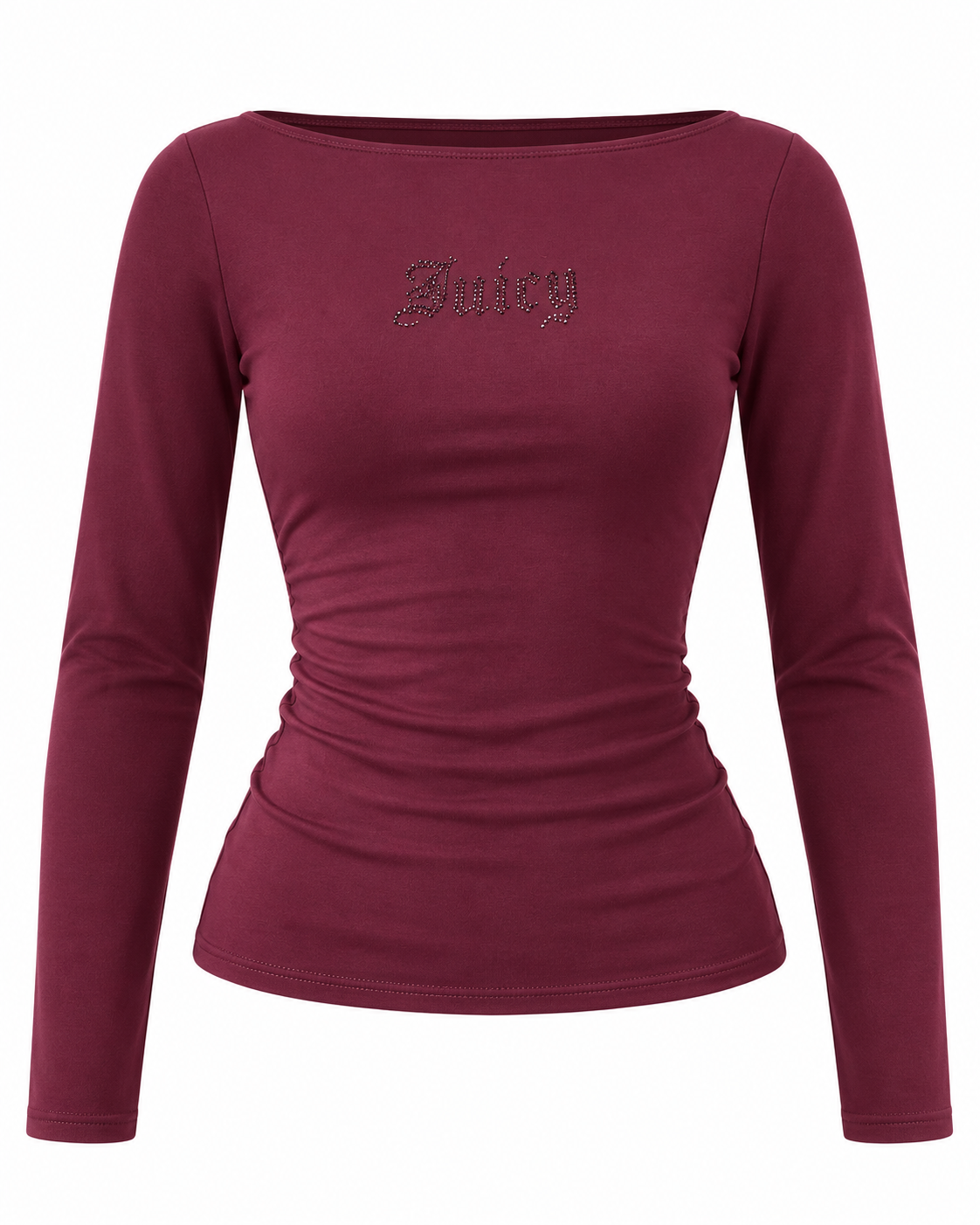 JUICY COUTURE - T-shirt manica lunga con logo in strass donna