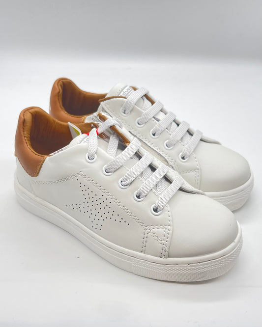 BALDUCCI - Sneakers bianca con dettaglio marrone