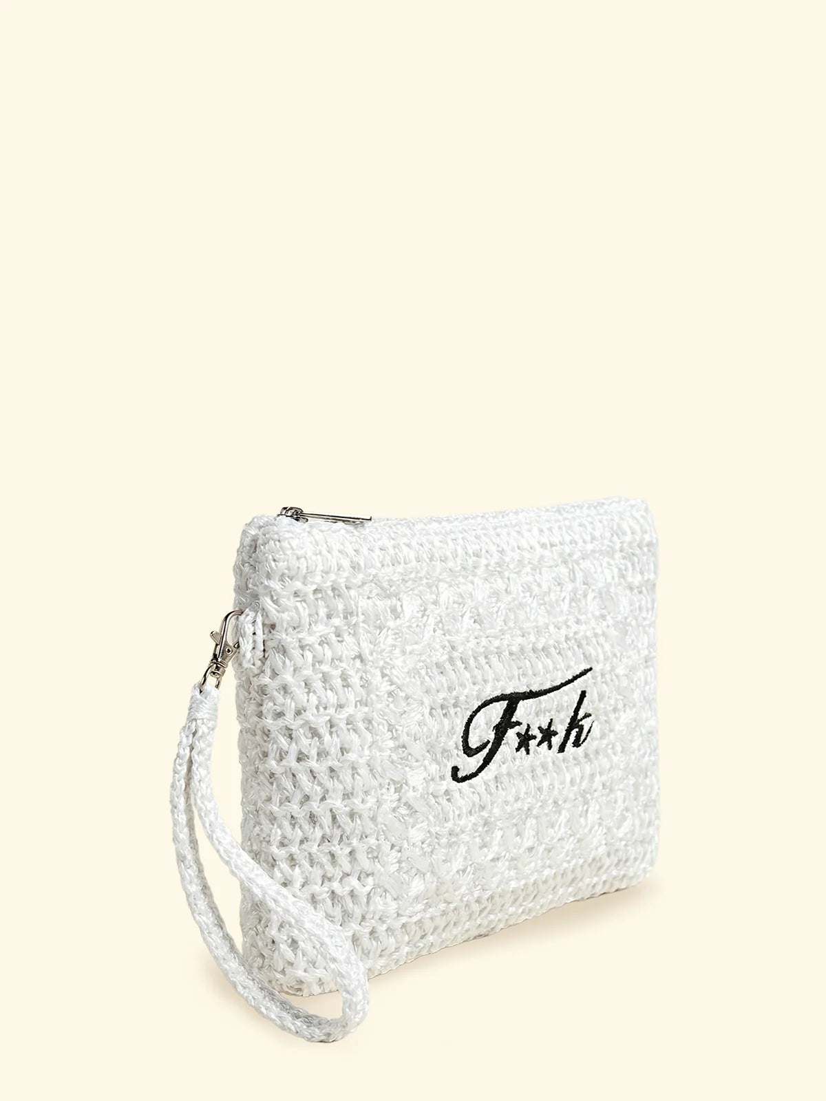 F**K -  Mini pochette in raffia donna