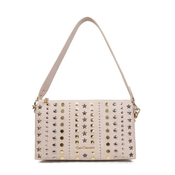 GIO CELLINI - Borsa ESTER ALL STUDS BEIGE