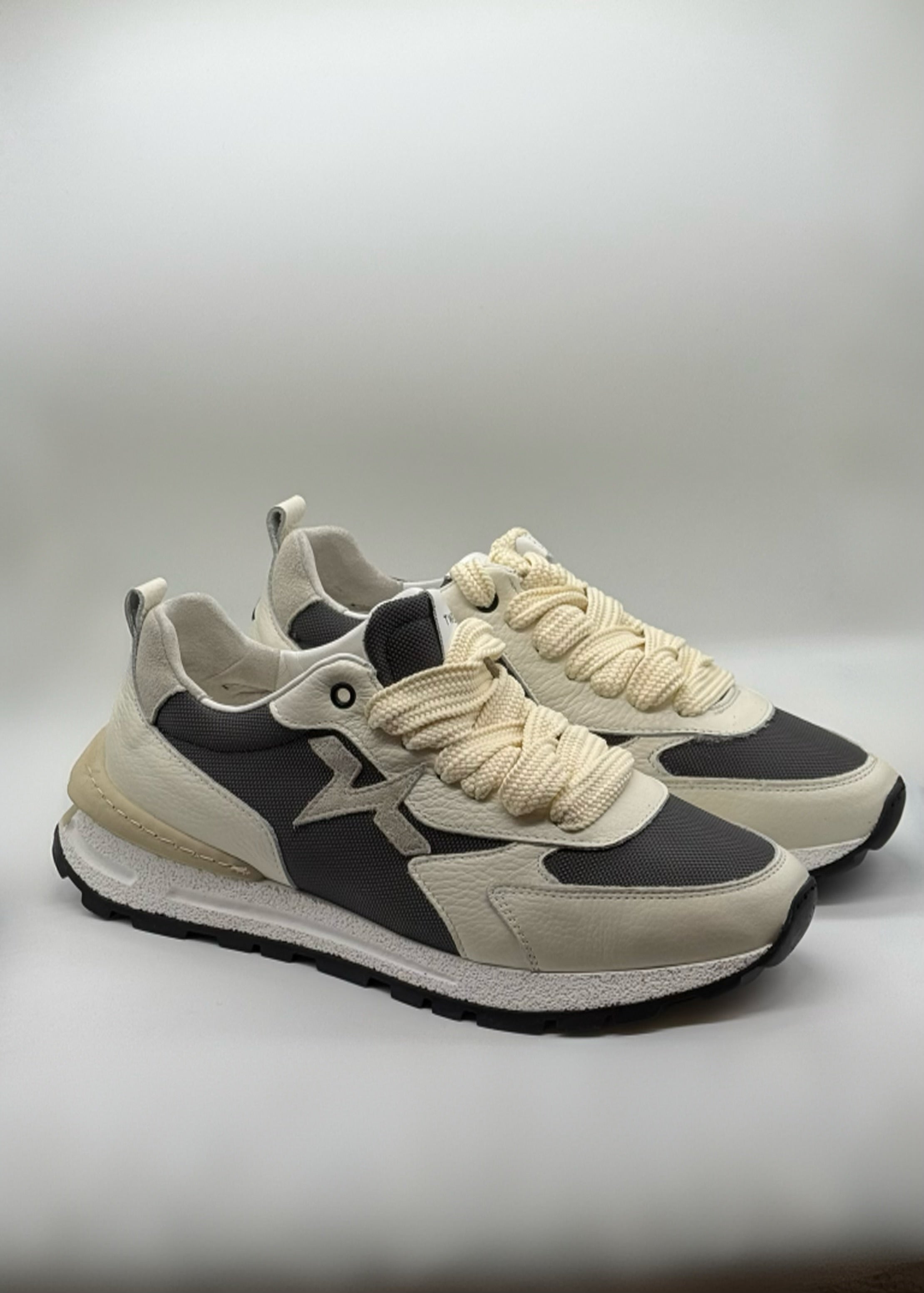 TWELVE - Sneakers KIOTO  beige e bianca uomo