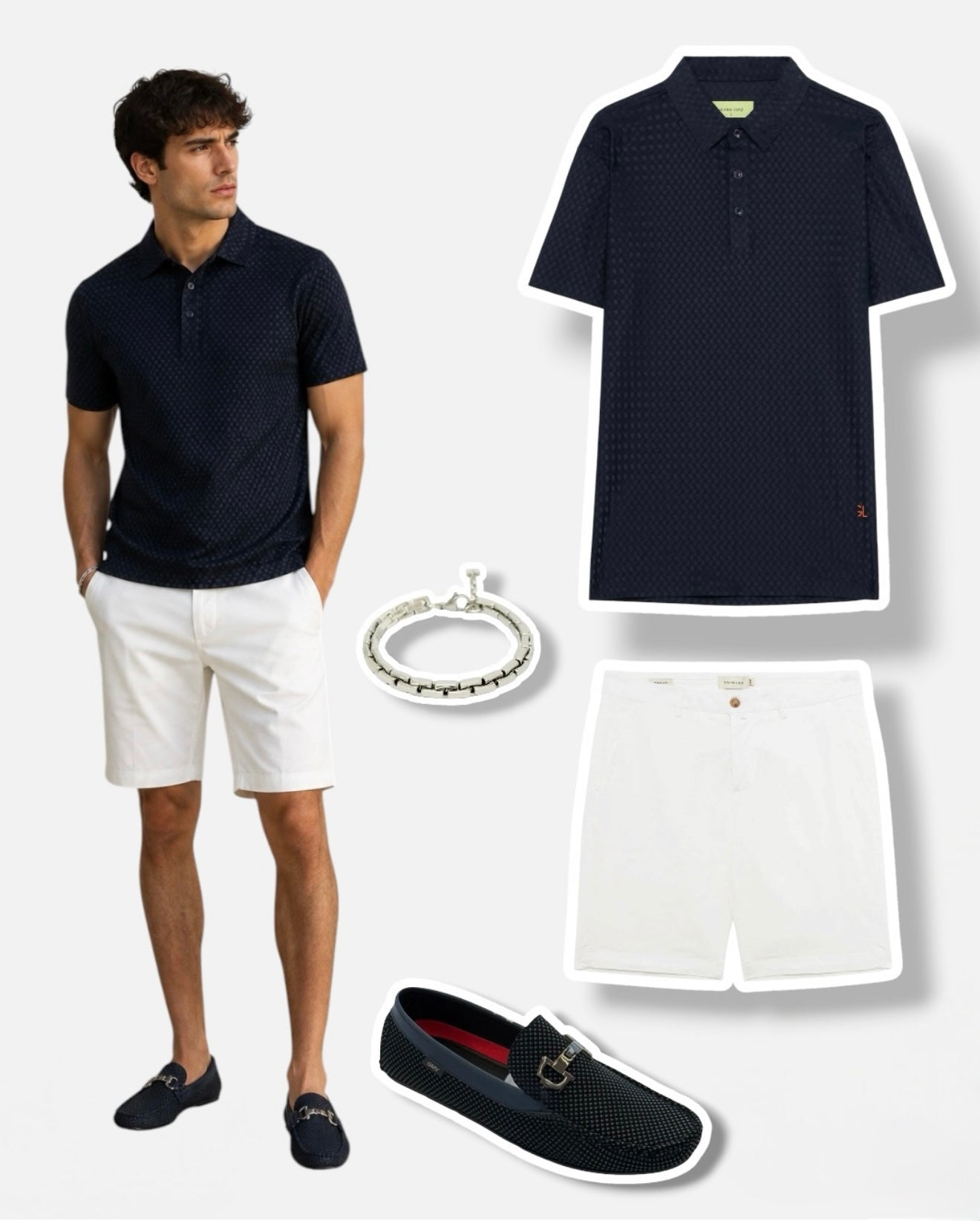 GIANNI LUPO - Polo blu navy uomo
