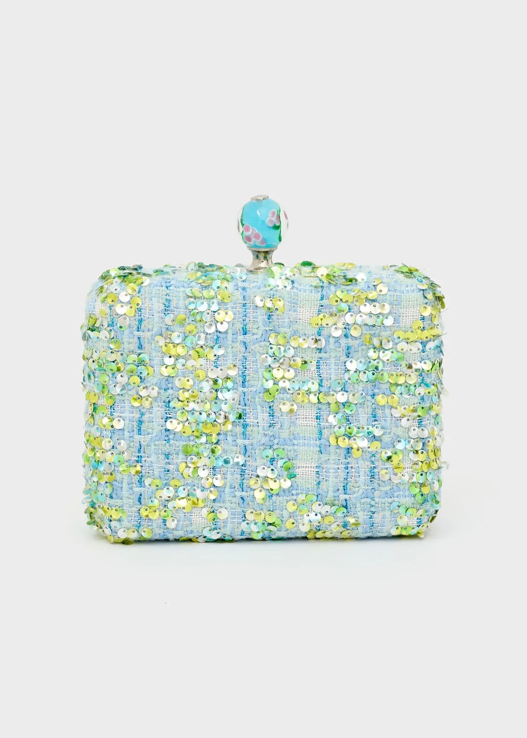 NALI - Clutch ELENA in tessuto ricamato con paillettes