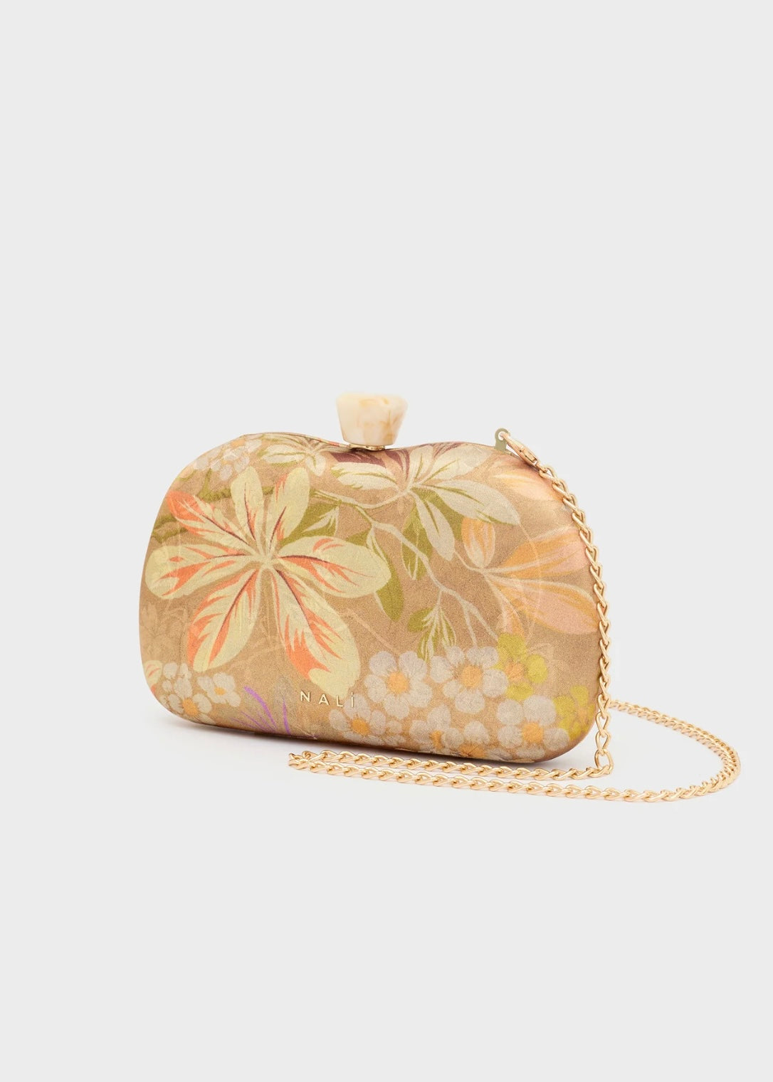 NALI - Clutch CADICE in raso stampa floreale