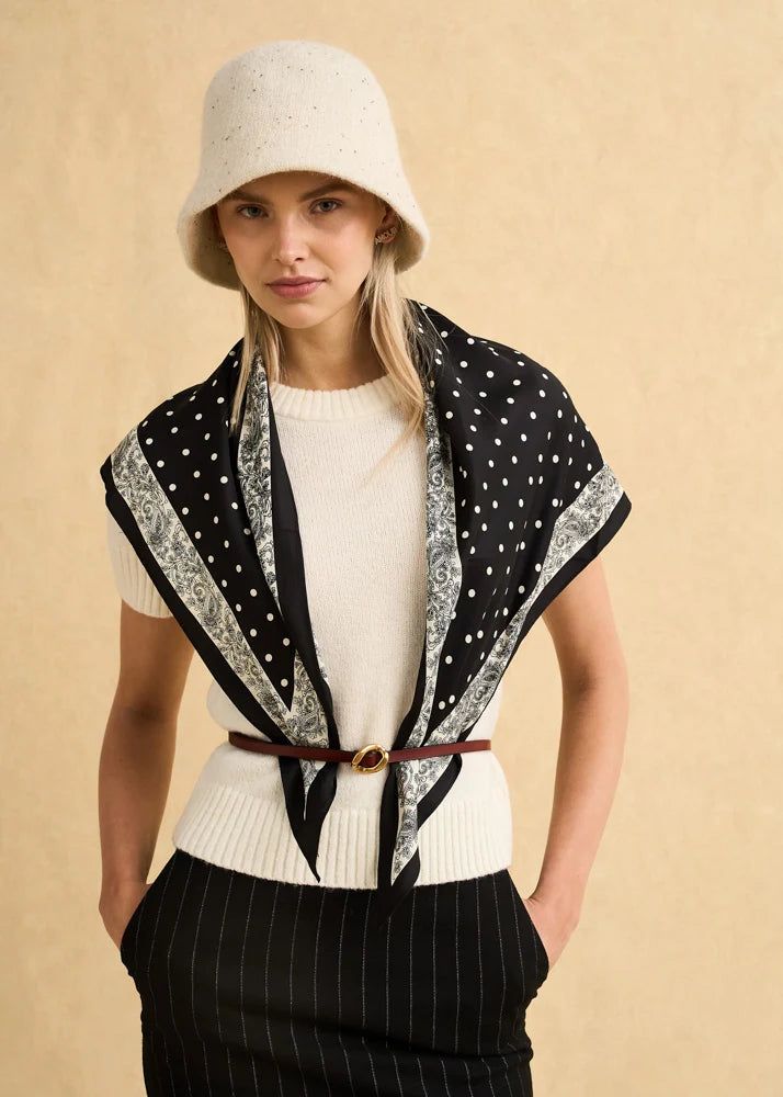 NALI - Foulard triangolo mini pois