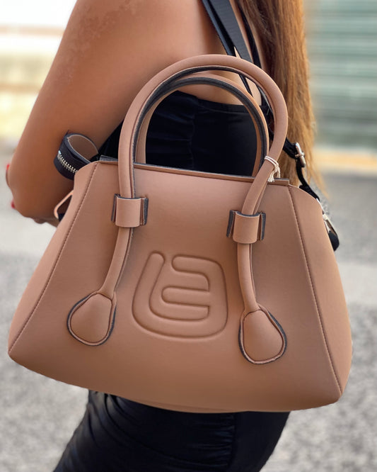 LA FILLE DES FLEURS - Borsa in neoprene cappuccino