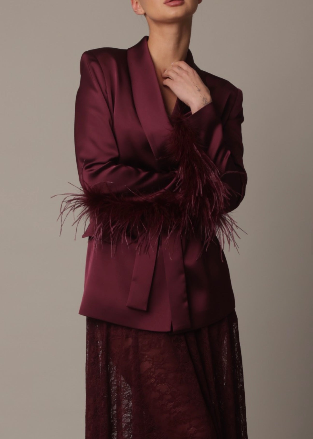 DIGITAL - Blazer con piume donna