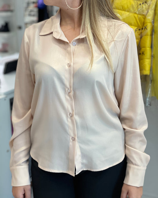 AN-AIM - Camicia rosé lurex donna