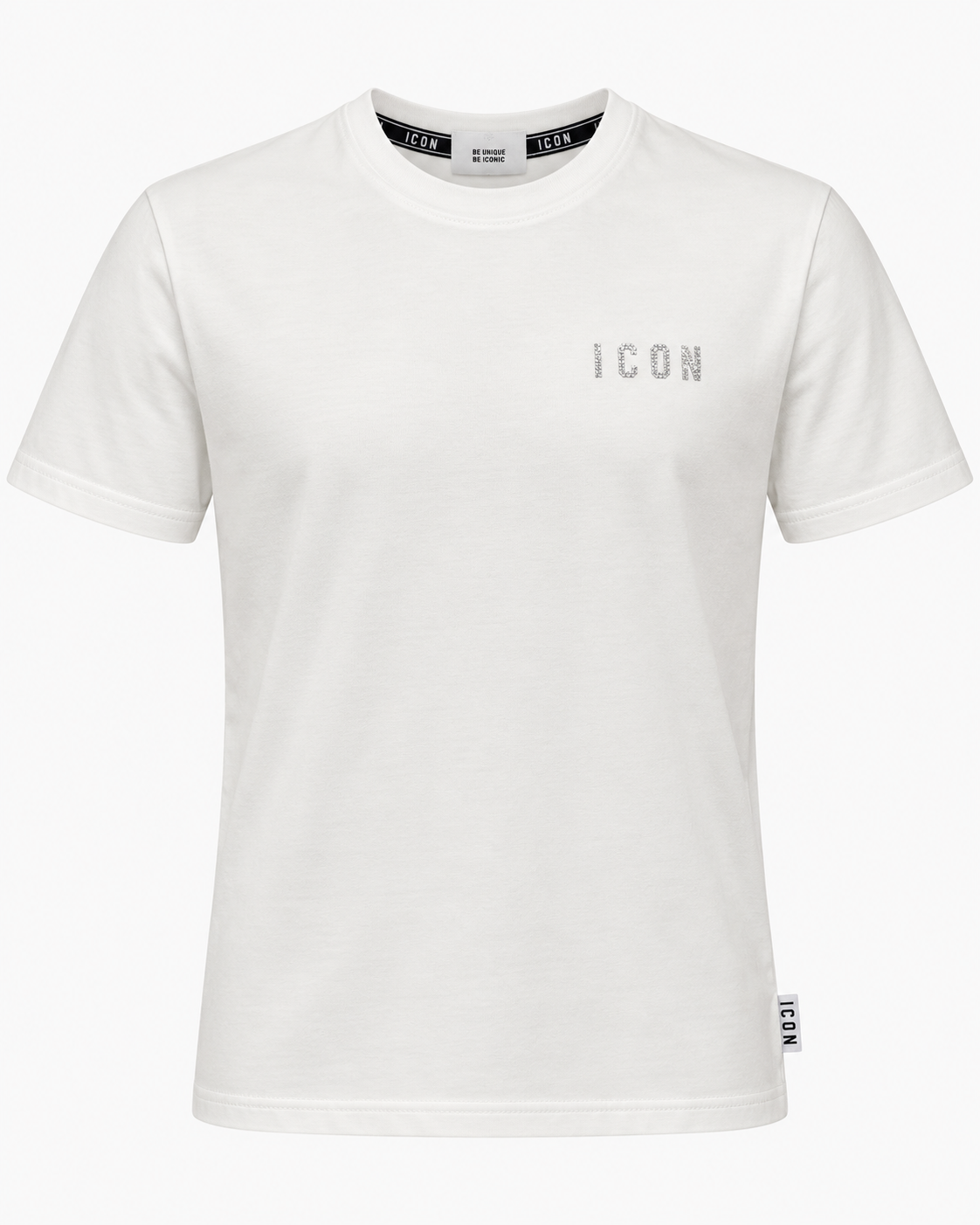 ICON - T-shirt con logo glitter donna