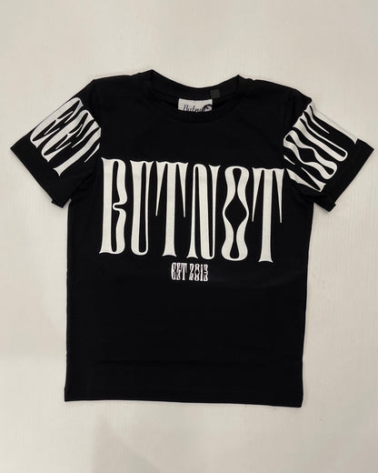 BUT NOT - T-shirt nera con stampa bianca