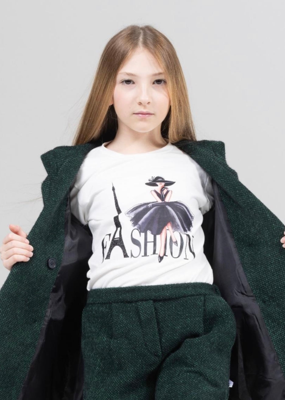 JANICE - T-shirt manica lunga con stampa bambina