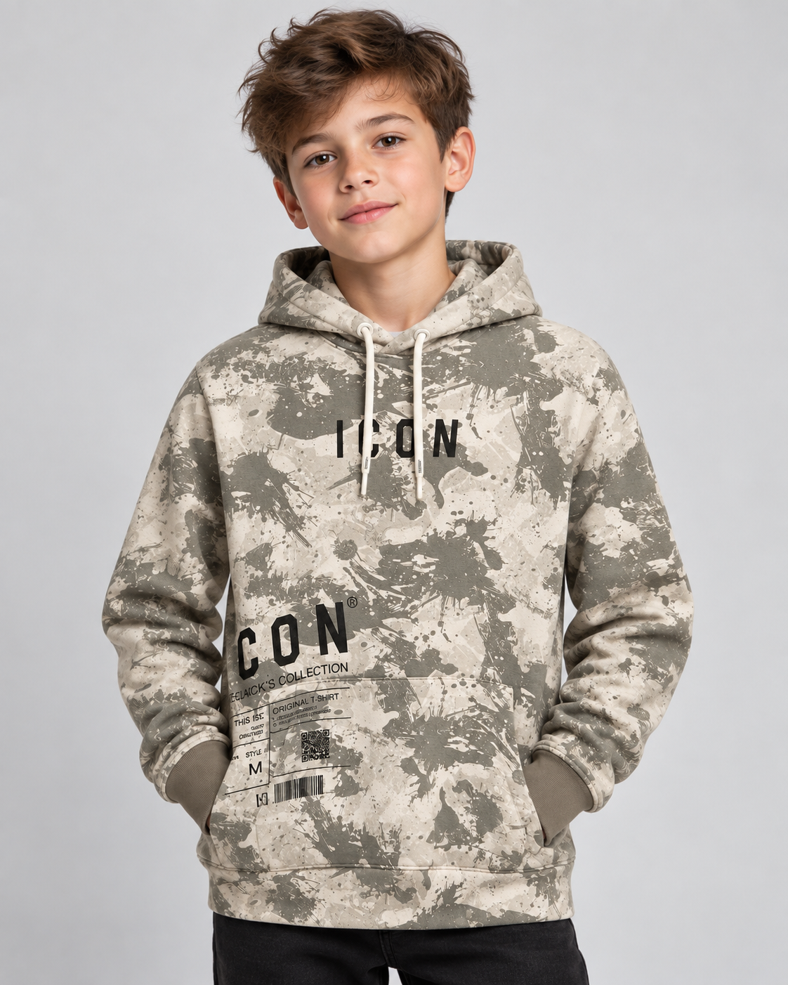 ICON - Felpa con cappuccio bambino