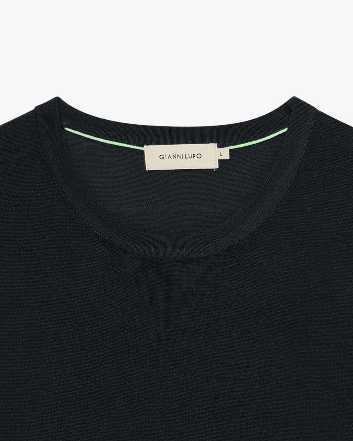 GIANNI LUPO - T-Shirt in maglia nero