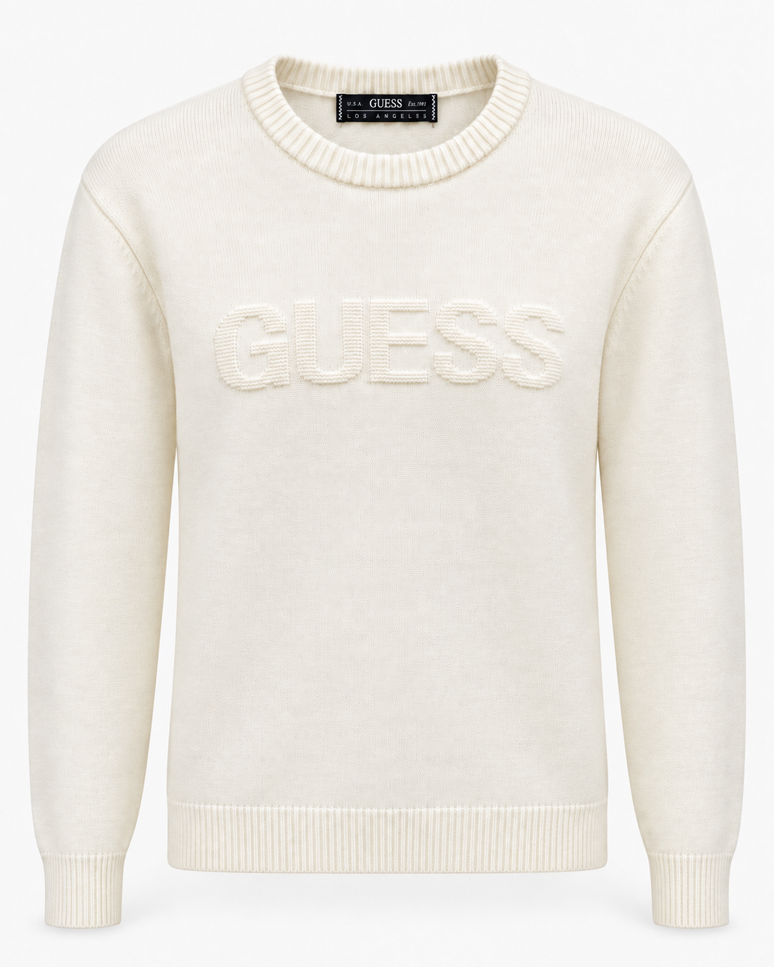 GUESS - Maglia con logo tono su tono uomo