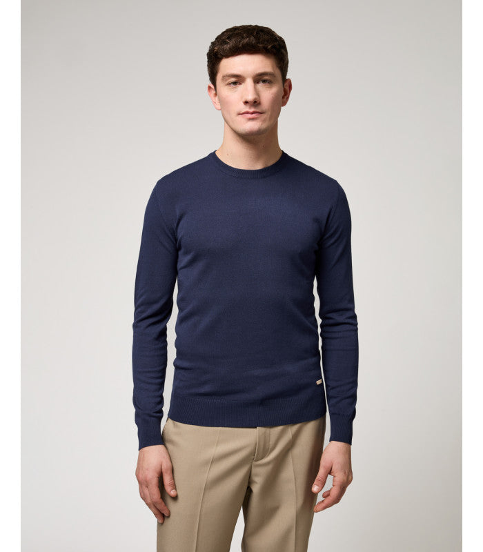 GIANNI LUPO - Maglia blu girocollo uomo