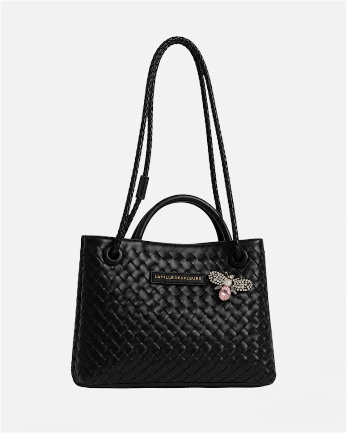 LA FILLE DES FLEURS - BORSA LEA INTRECCIATO SQUARED