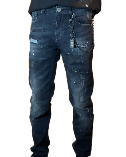 ICON - Jeans scuri effetto strappato uomo