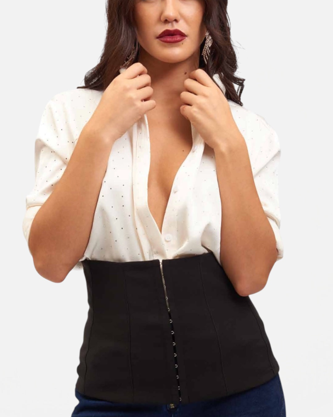 KORALLINE - Camicia con strass donna