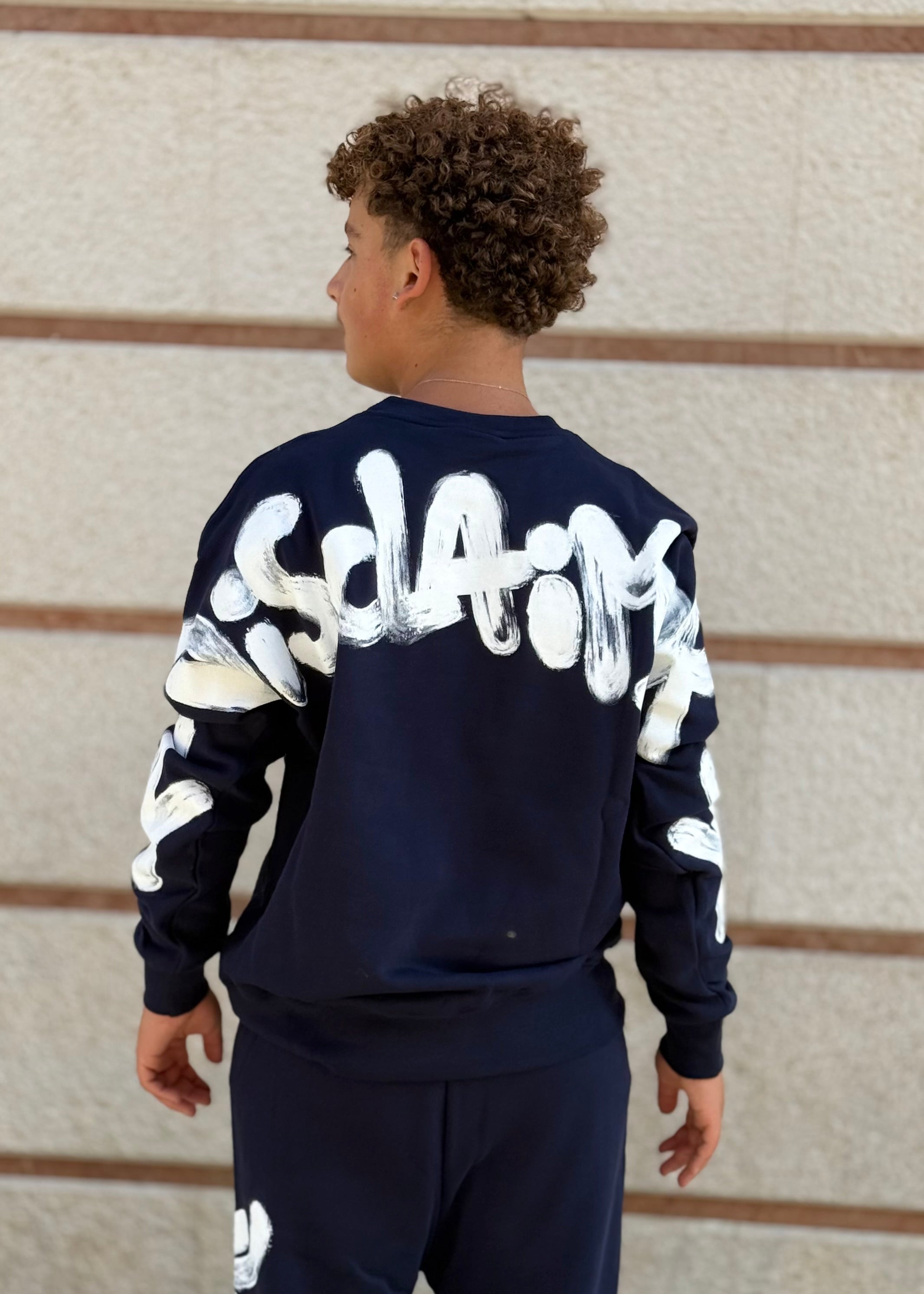 DISCLAIMER - Felpa girocollo con logo sul retro uomo