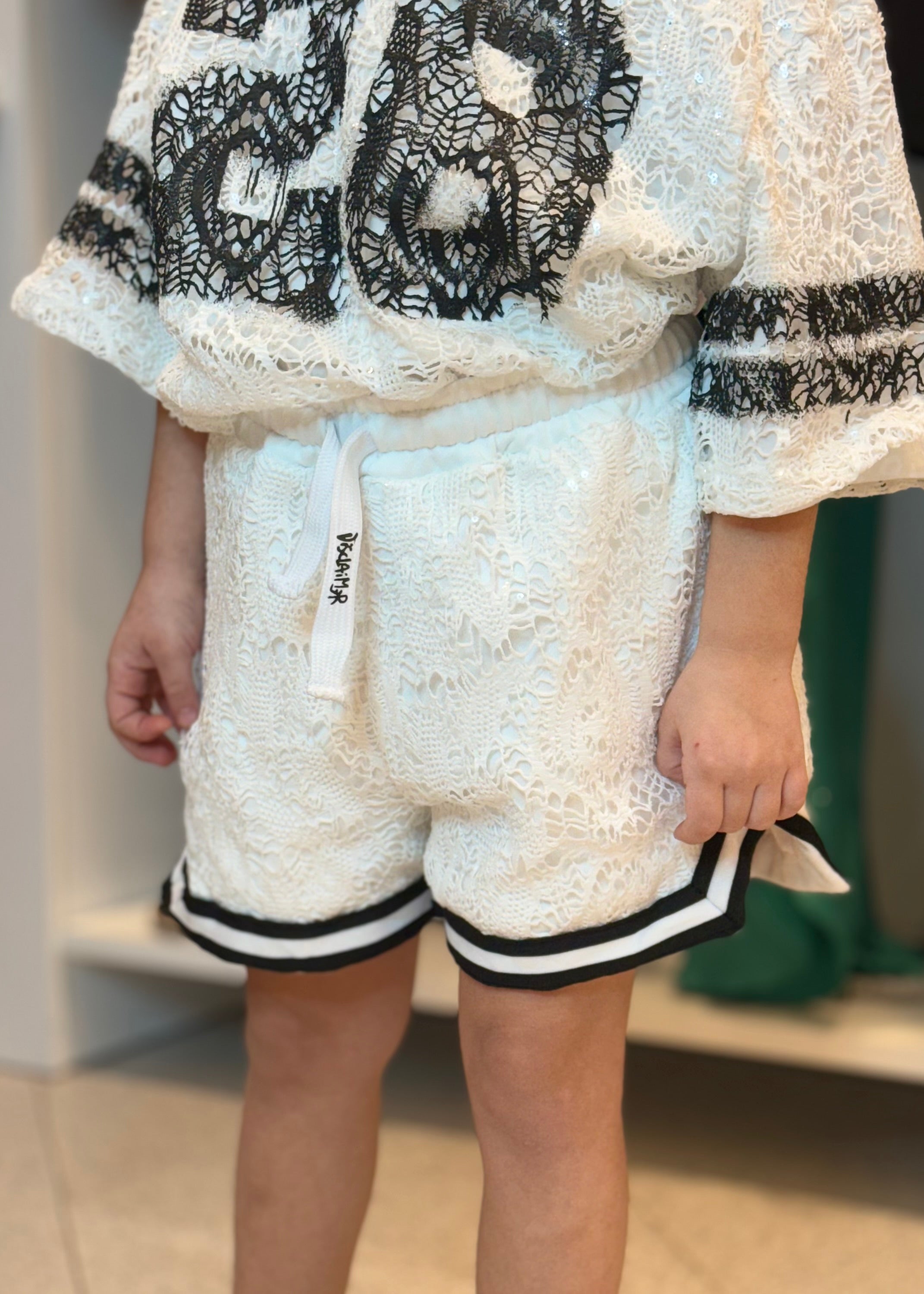DISCLAIMER - Short in pizzo bambina