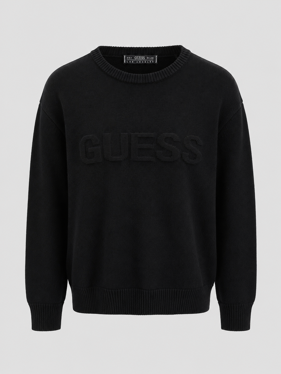 GUESS - Maglioncino con logo gommato uomo