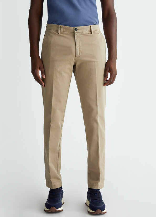 LIU-JO UOMO - Pantalone chino grigio chiaro uomo