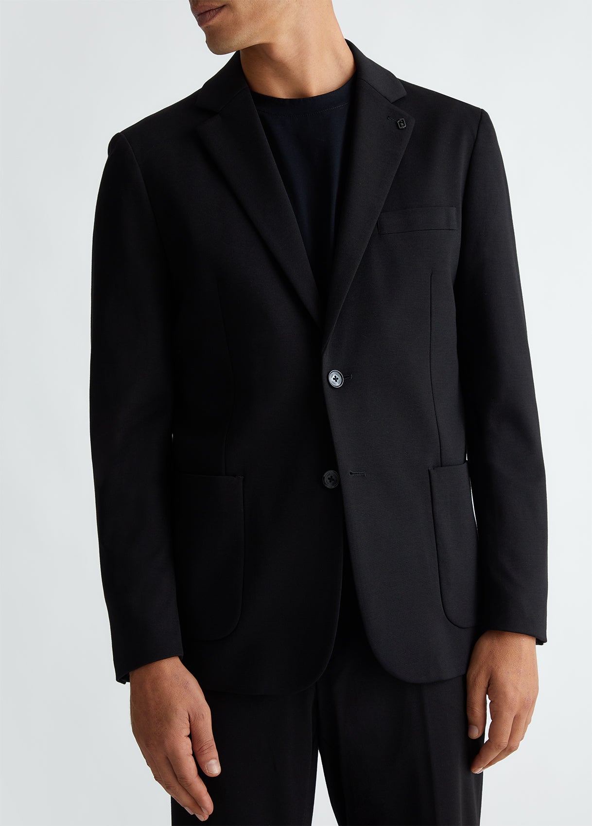 LIU-JO UOMO - Giacca monopetto nera abito con tasche uomo