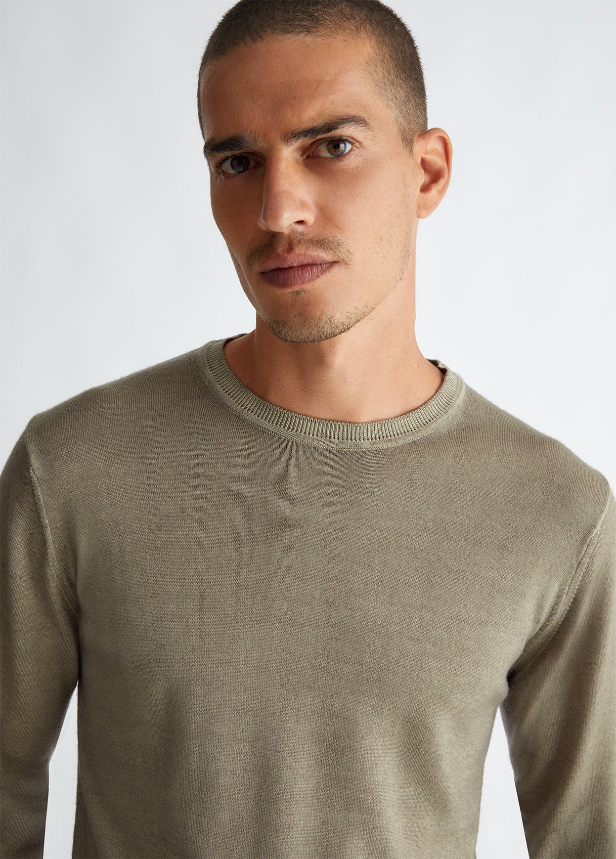 LIU-JO UOMO - Maglia in lana grigio pietra uomo