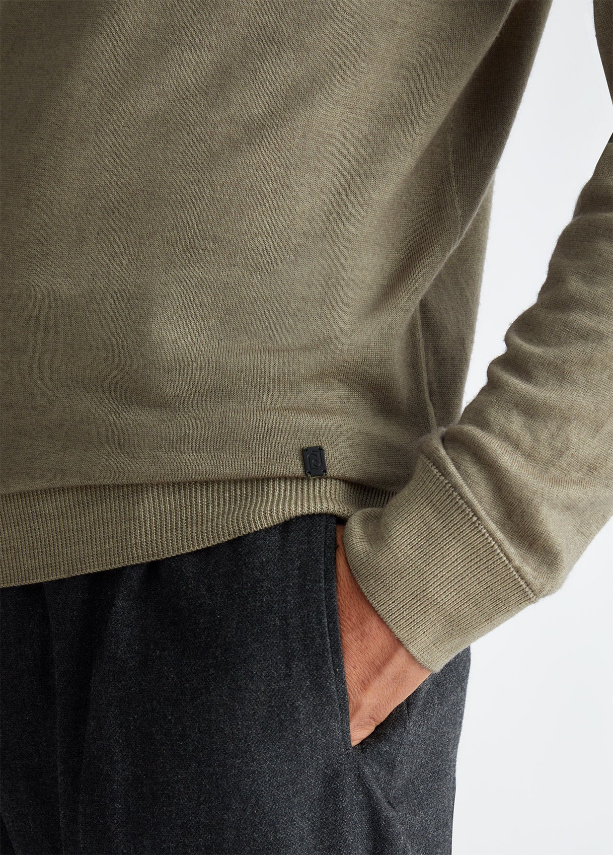 LIU-JO UOMO - Maglia in lana grigio pietra uomo