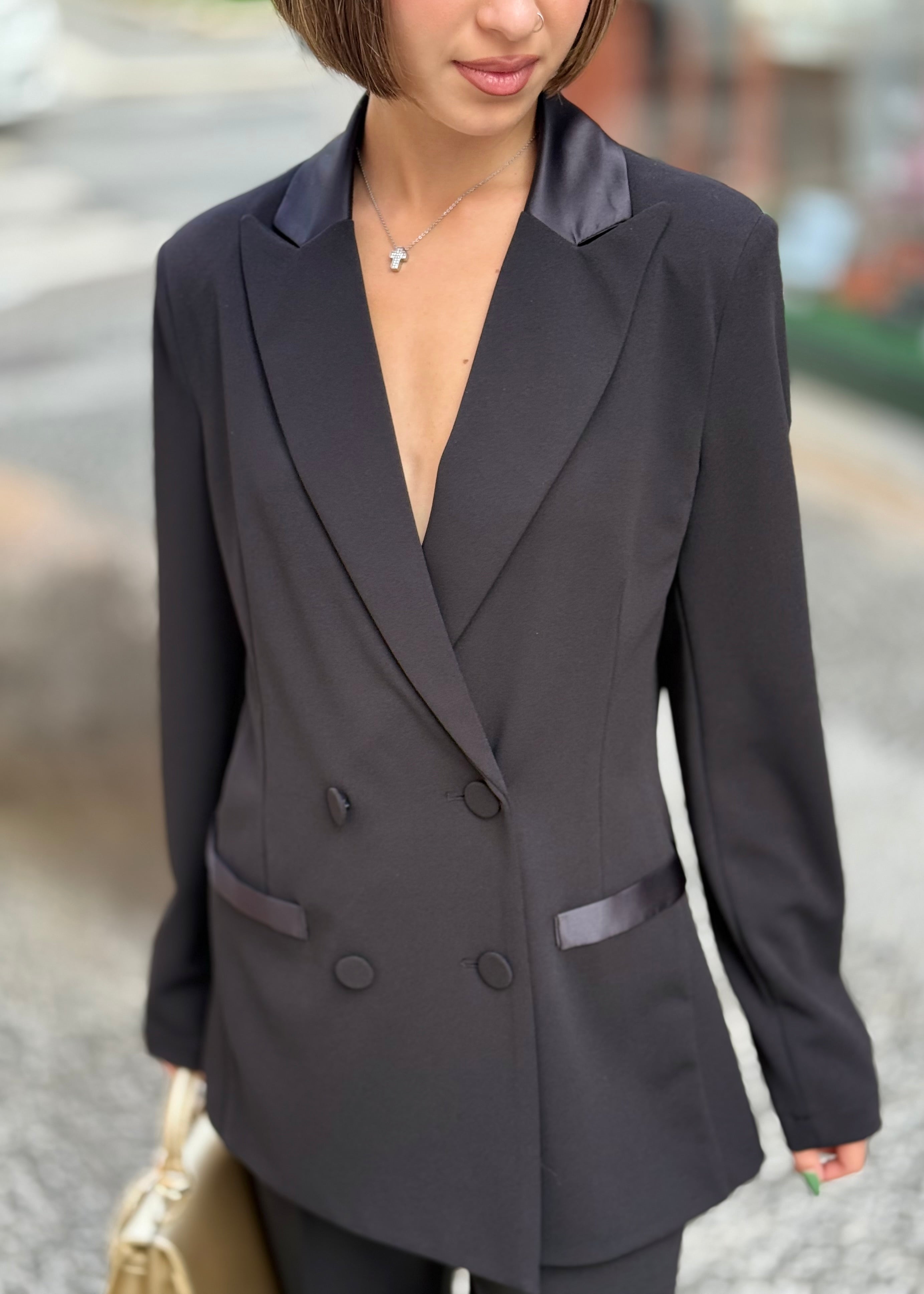 ZAHJR - Giacca tailleur doppiopetto donna