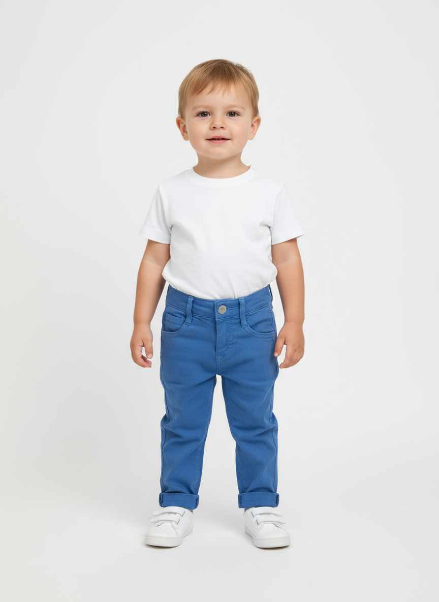 NEVER TOO - Pantalone azzurro in denim bambino