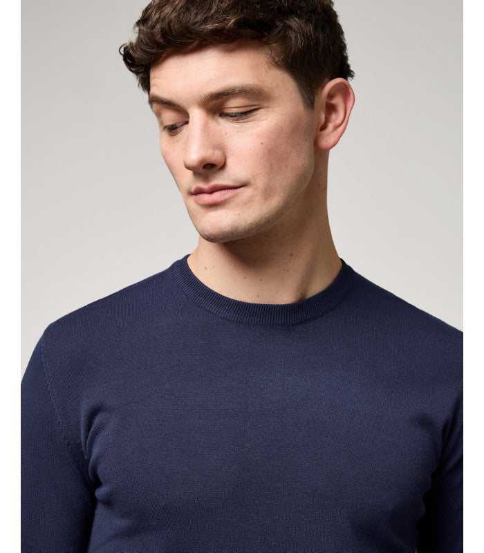 GIANNI LUPO - Maglia blu girocollo uomo