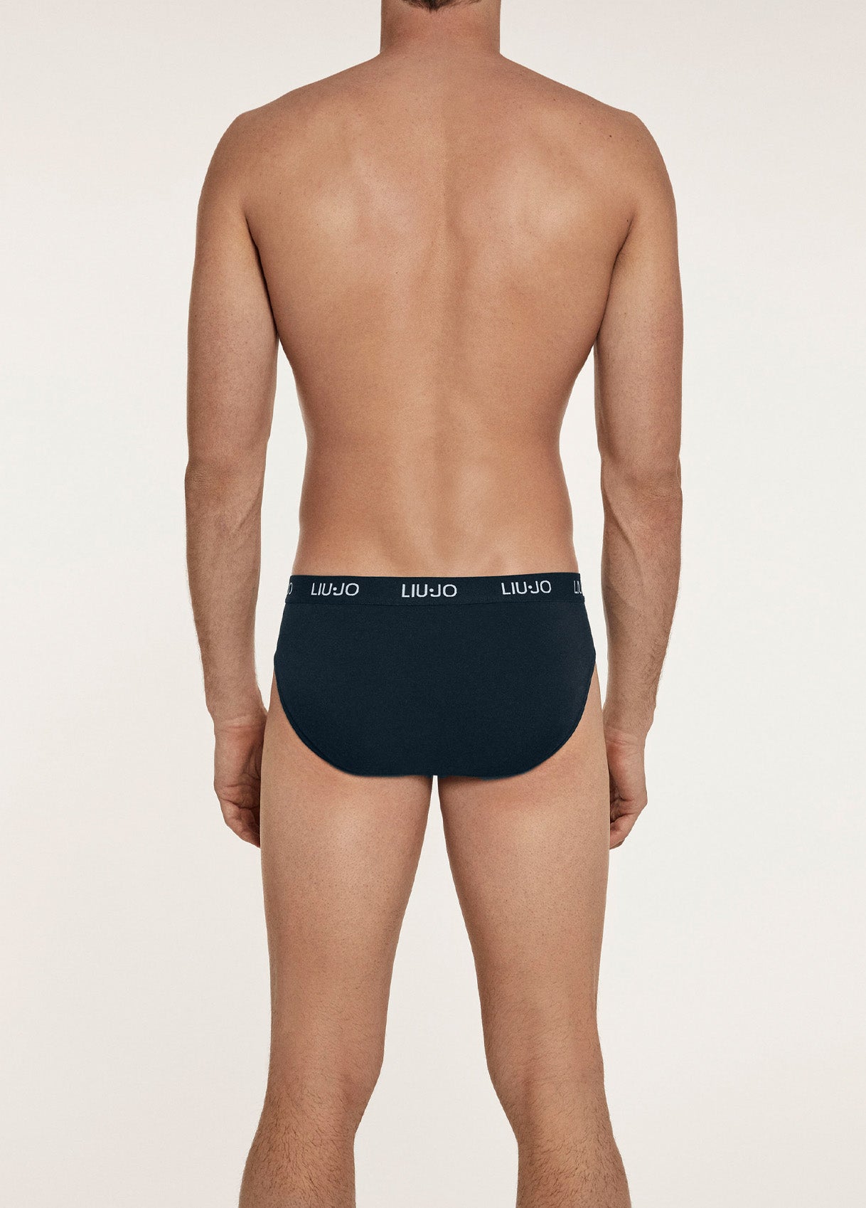 LIU-JO UOMO - Slip blu con logo bianco confezione da due uomo