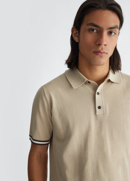 LIU-JO UOMO - Polo in filo beige uomo