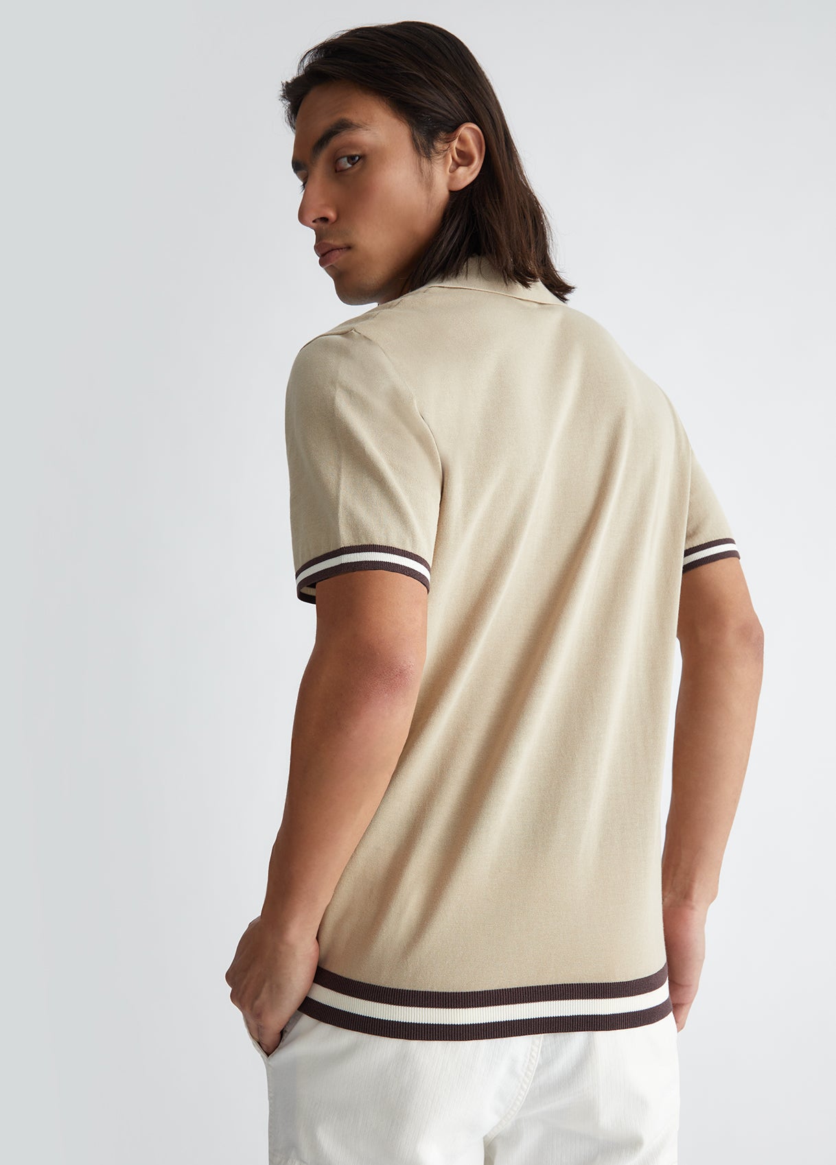 LIU-JO UOMO - Polo in filo beige uomo