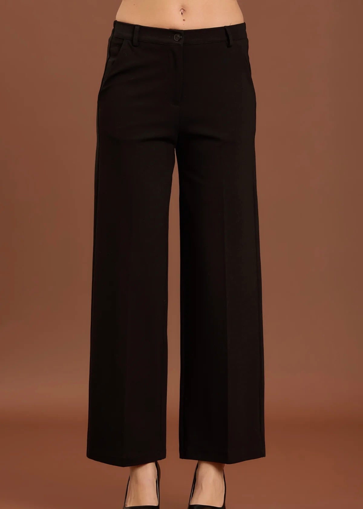 Take two- Pantalone con strass a palazzo in punto milano donna