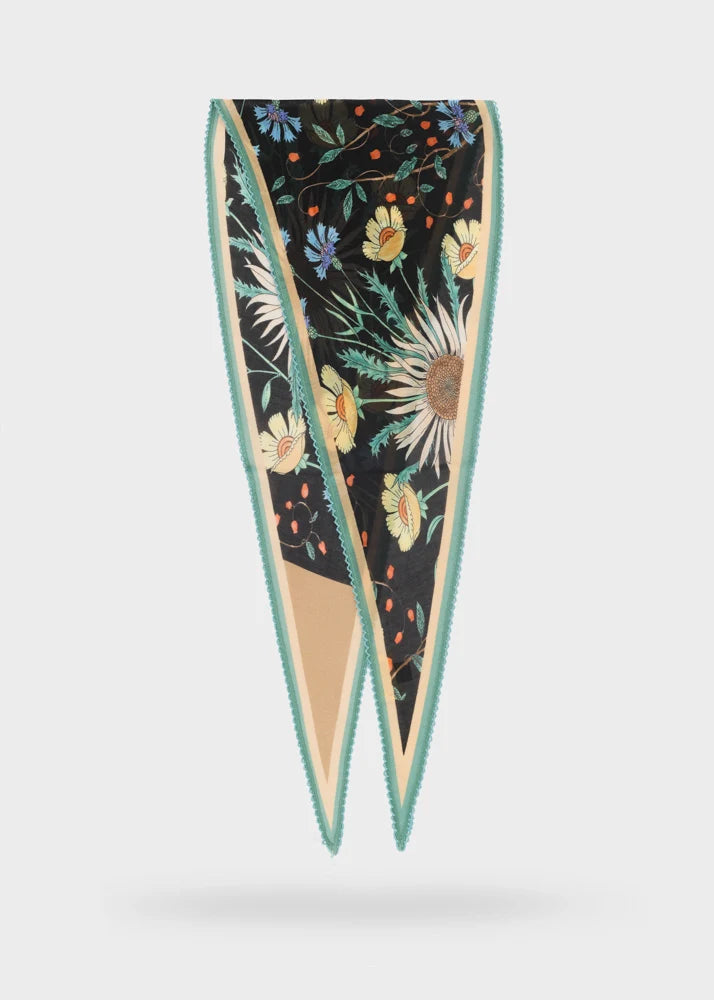 NALI - Foulard floreale seta cotone